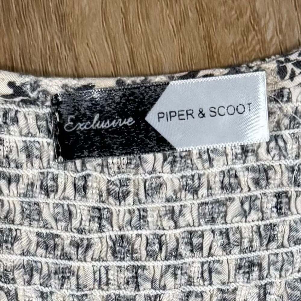 Piper & Scoot Exclusive Boho Fringe Trim Button Down Maxi Dress XS - Picture 3 of 13